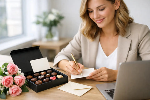 Beställa chokladbox med hälsning enkelt